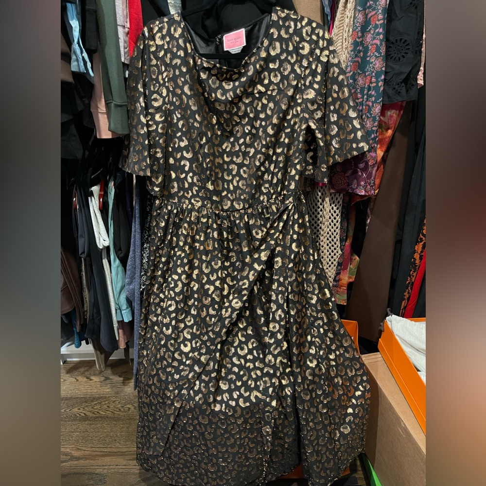 NWT Kate Spade New York leopard print dress size 14